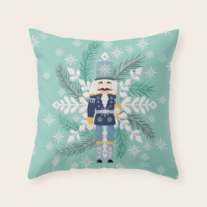 Snowflake Nutracker Throw Pillow Gallery Image 6