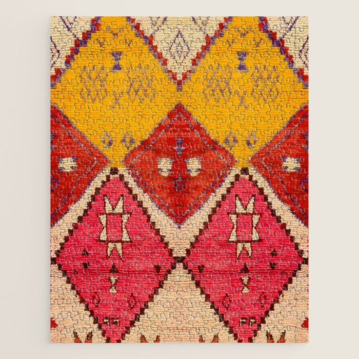 Heritage Moroccan Berber Carpet Design Jigsaw Puzzle Gallery Image 1