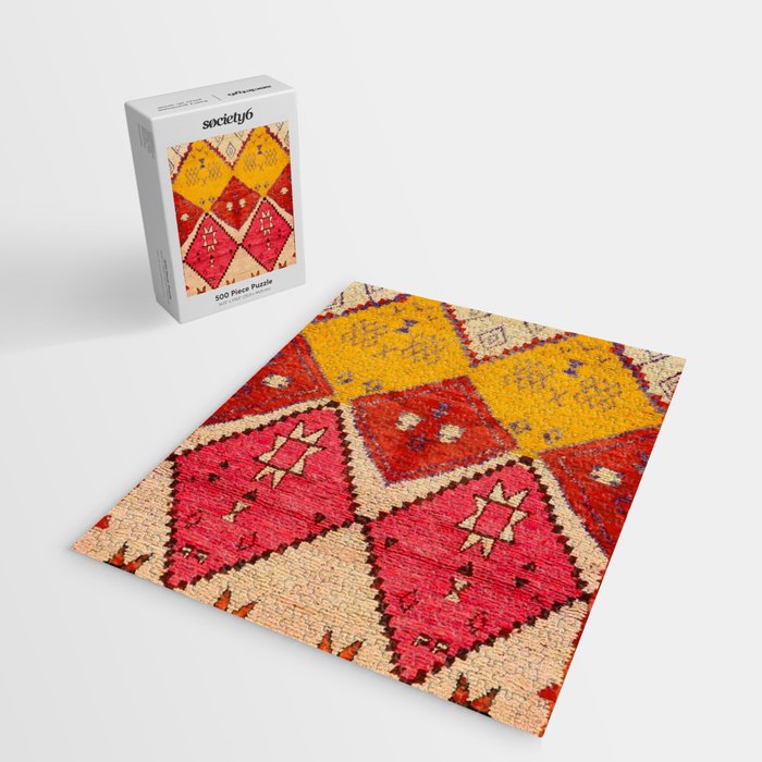 Heritage Moroccan Berber Carpet Design Jigsaw Puzzle Gallery Image 2