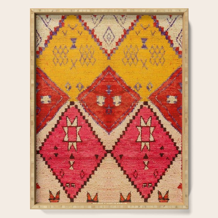 Heritage Moroccan Berber Carpet Design Serving Tray Gallery Image 1