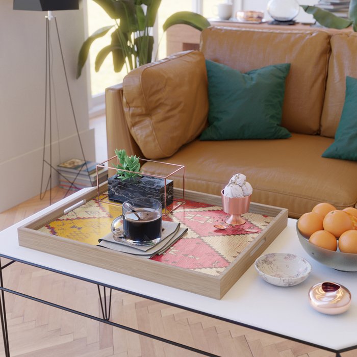 Heritage Moroccan Berber Carpet Design Serving Tray Gallery Image 2