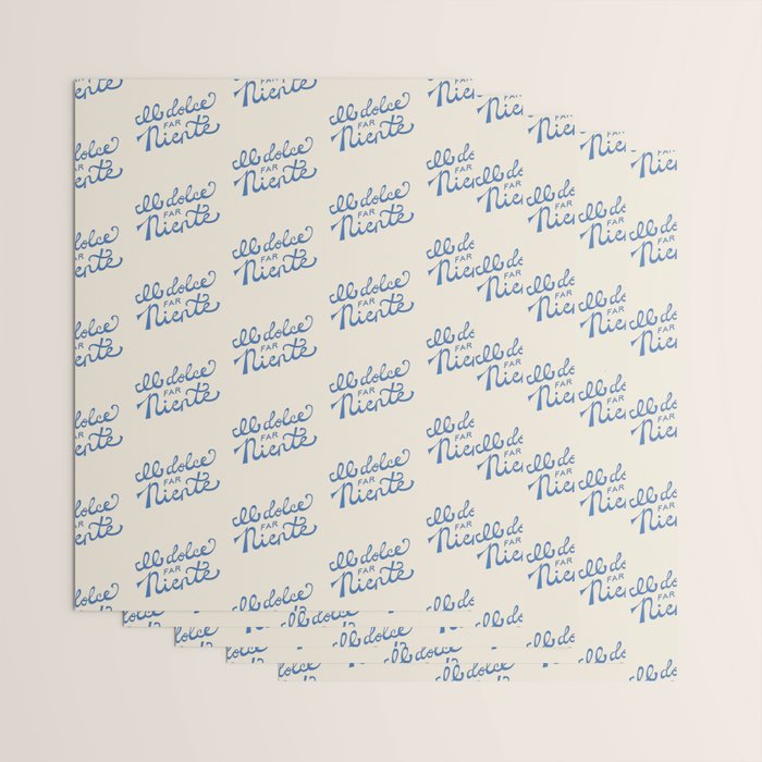 Il dolce far niente Italian - The sweetness of doing nothing Hand Lettering Wrapping Paper Gallery Image 3