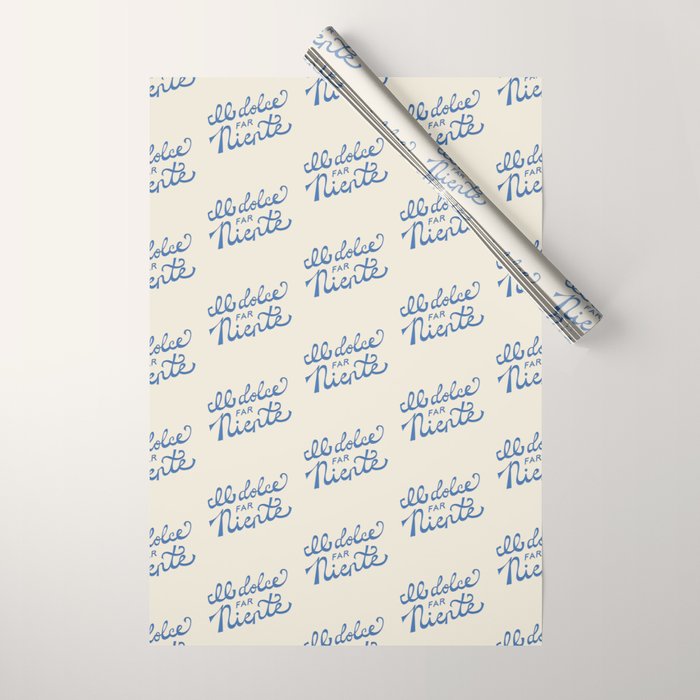 Il dolce far niente Italian - The sweetness of doing nothing Hand Lettering Wrapping Paper Gallery Image 1