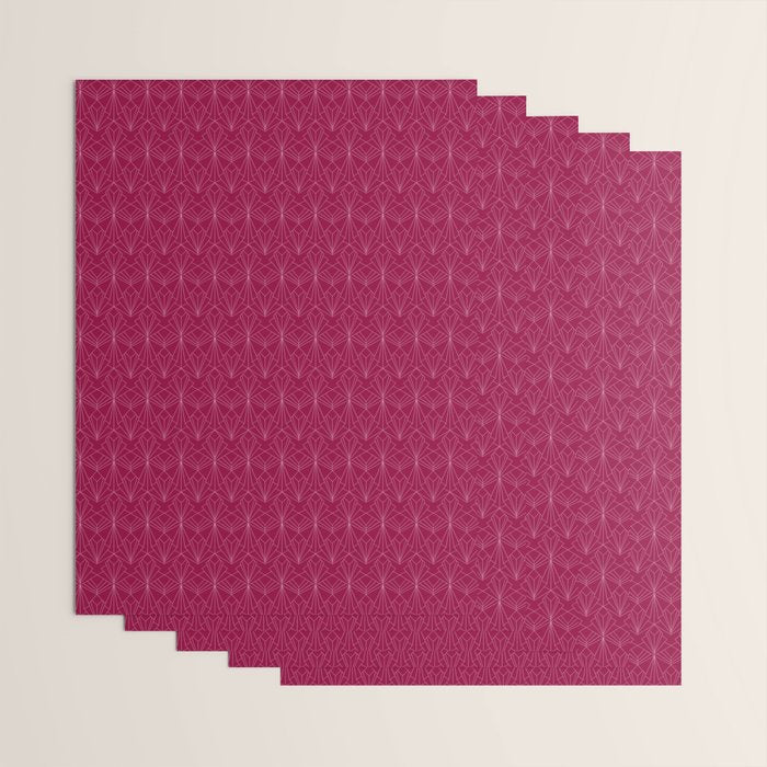 Art Deco in Raspberry Pink Wrapping Paper Gallery Image 3