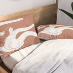 Wave girl in terracotta Pillow Sham Gallery Image 2