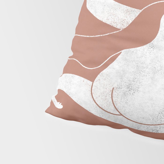 Wave girl in terracotta Pillow Sham Gallery Image 4