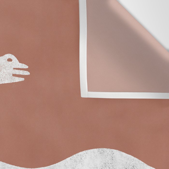 Wave girl in terracotta Wall Tapestry Gallery Image 3