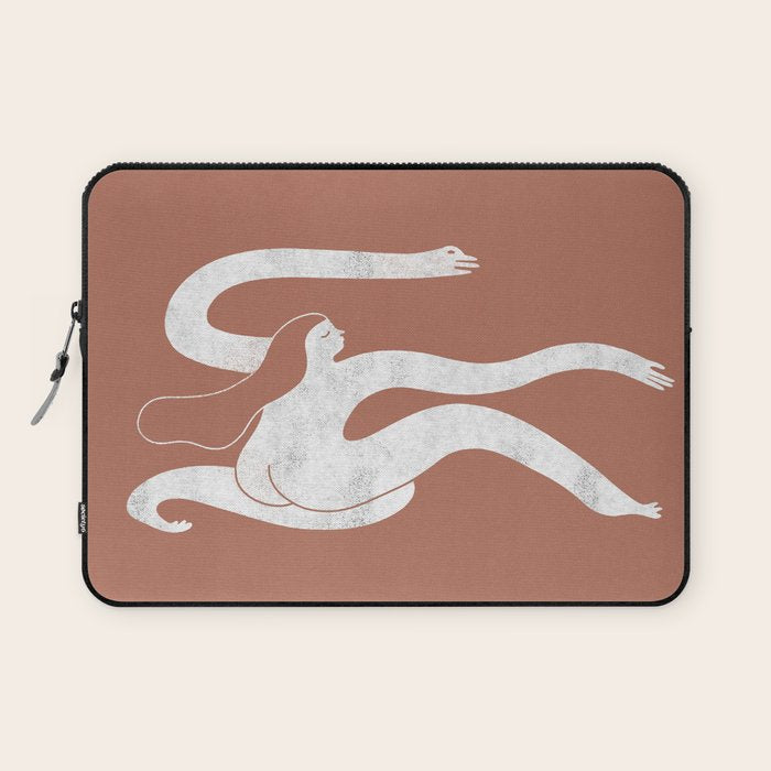Wave girl in terracotta Laptop Sleeve Gallery Image 1