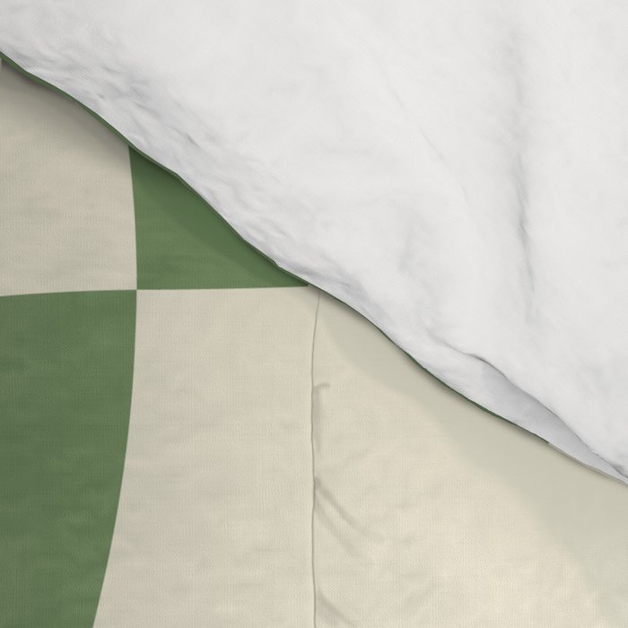 Wavy Checkerboard (Green Beige) Comforter Gallery Image 4