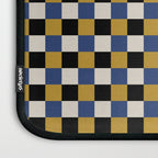 Checkered Multicolor Pattern XV Black Yellow Navy Blue Laptop Sleeve Gallery Image 3