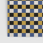 Checkered Multicolor Pattern XV Black Yellow Navy Blue Poster Gallery Image 3