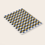 Checkered Multicolor Pattern XV Black Yellow Navy Blue Notebook Gallery Image 3