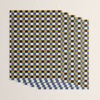 Checkered Multicolor Pattern XV Black Yellow Navy Blue Wrapping Paper Gallery Image 3