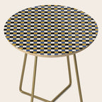 Checkered Multicolor Pattern XV Black Yellow Navy Blue Side Table Gallery Image 2
