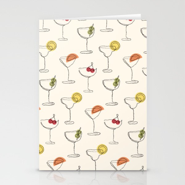 Retro Cocktails Stationery Card Gallery Image 2