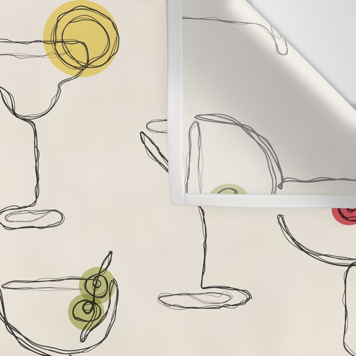 Retro Cocktails Wall Tapestry Gallery Image 3