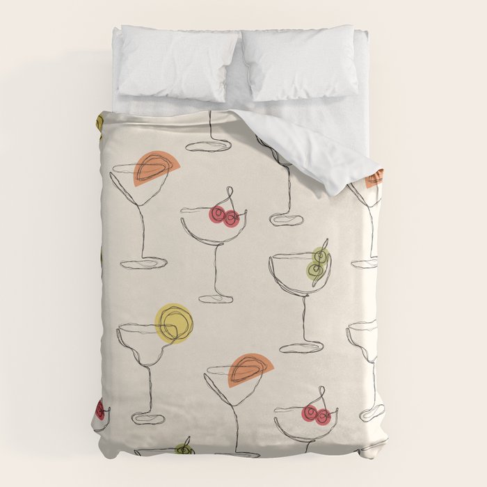 Retro Cocktails Duvet Cover Gallery Image 6