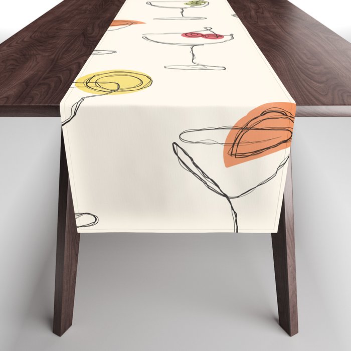 Retro Cocktails Table Runner Gallery Image 1