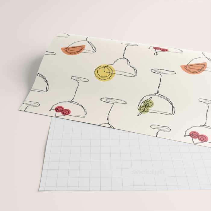 Retro Cocktails Wrapping Paper Gallery Image 2