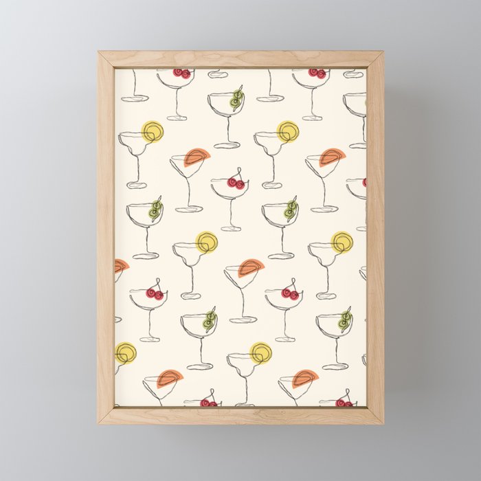 Retro Cocktails Mini Art Print Gallery Image 1