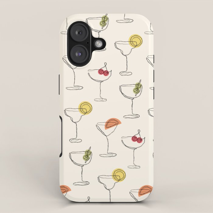 Retro Cocktails iPhone Case Gallery Image 1