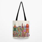 new york city skyline Tote Bag Gallery Image 2