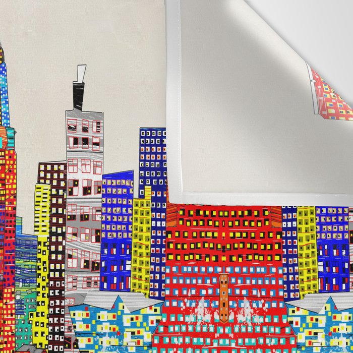 new york city skyline Wall Tapestry Gallery Image 3