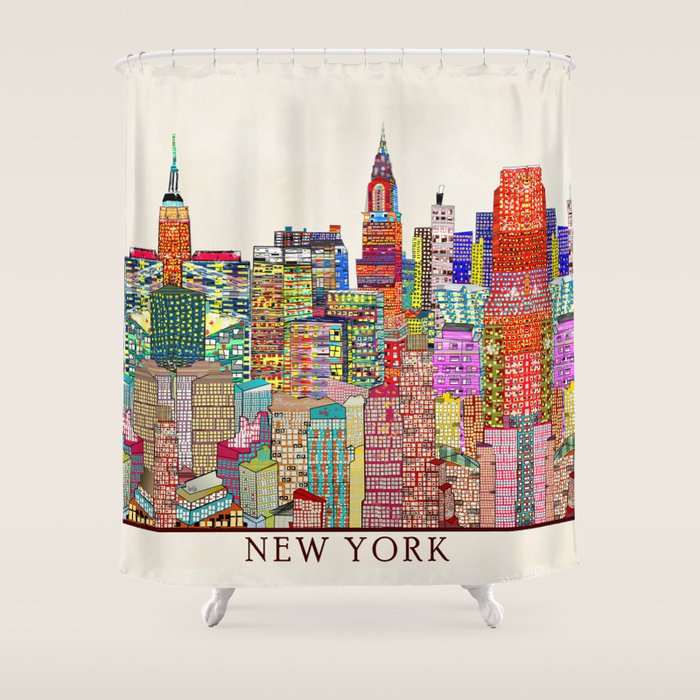 new york city skyline Shower Curtain Gallery Image 1
