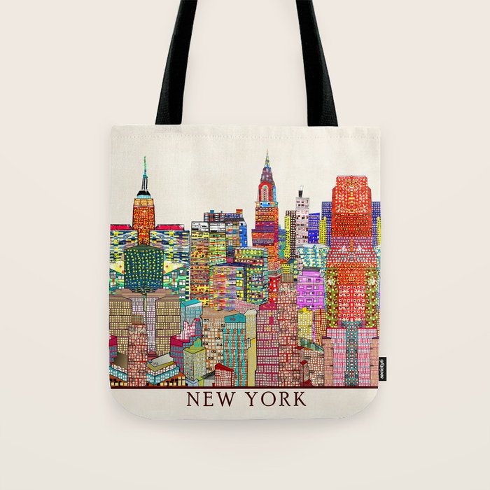 new york city skyline Tote Bag Gallery Image 1