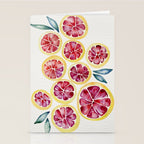 Sliced Grapefruits Watercolor Stationery Card Gallery Image 2
