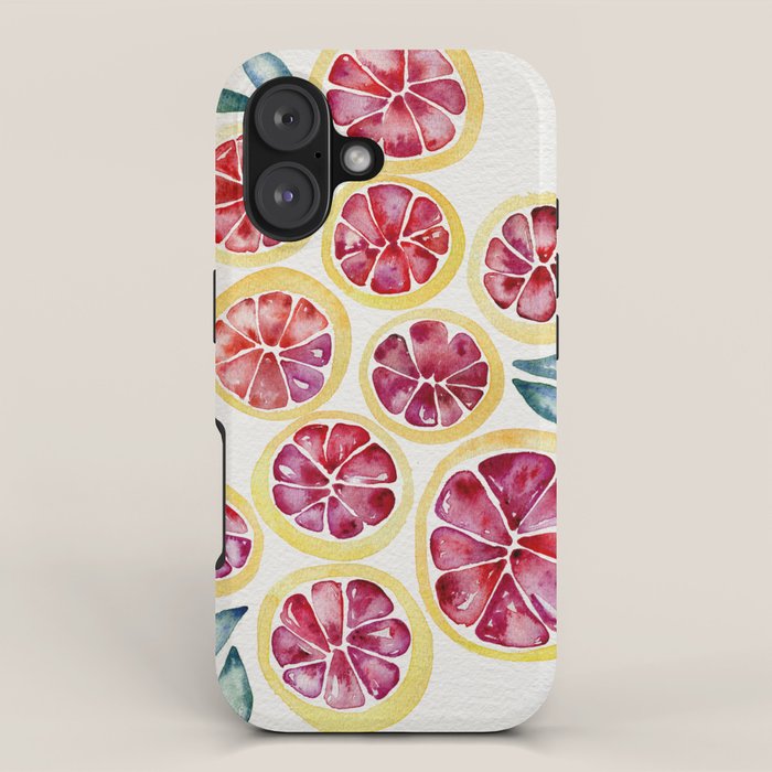 Sliced Grapefruits Watercolor iPhone Case Gallery Image 1