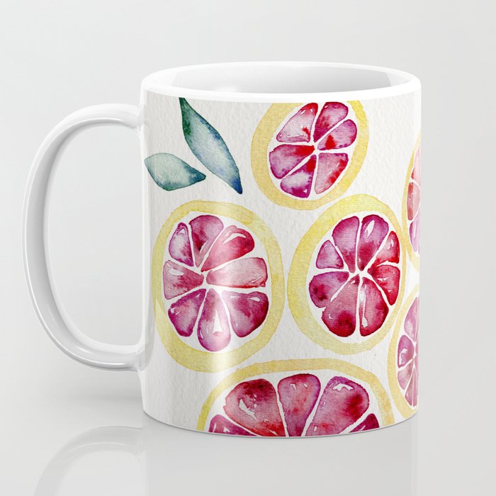 Sliced Grapefruits Watercolor Coffee Mug Gallery Image 3