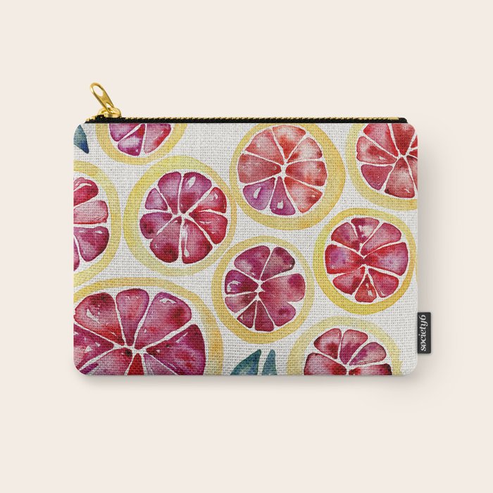 Sliced Grapefruits Watercolor Carry All Pouch Gallery Image 1