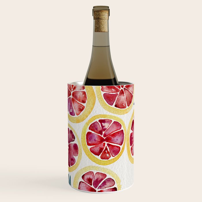 Sliced Grapefruits Watercolor Wine Chiller Gallery Image 3