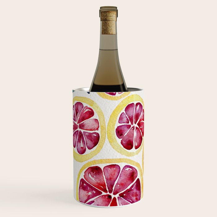 Sliced Grapefruits Watercolor Wine Chiller Gallery Image 2