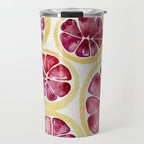 Sliced Grapefruits Watercolor Travel Mug Gallery Image 1