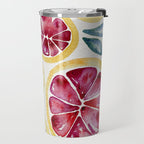 Sliced Grapefruits Watercolor Travel Mug Gallery Image 2