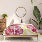 Sliced Grapefruits Watercolor Comforter Gallery Image 3