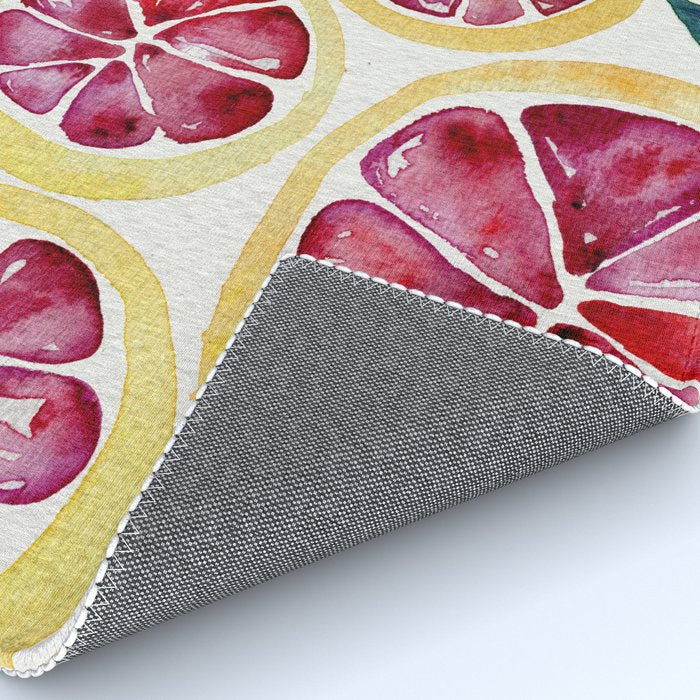 Sliced Grapefruits Watercolor Rug Gallery Image 4