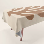 Coral Leaf: Matisse Taupe Brown Edition Tablecloth Gallery Image 1