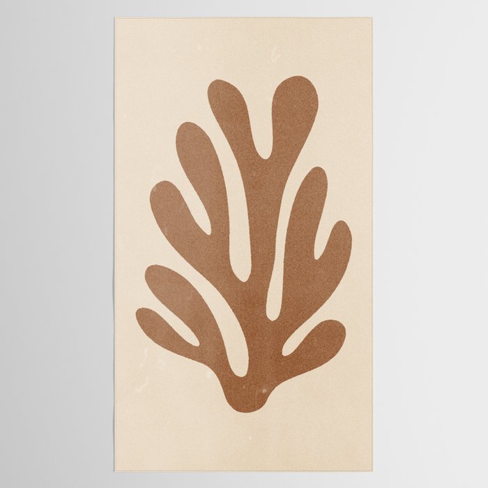 Coral Leaf: Matisse Taupe Brown Edition Tablecloth Gallery Image 2