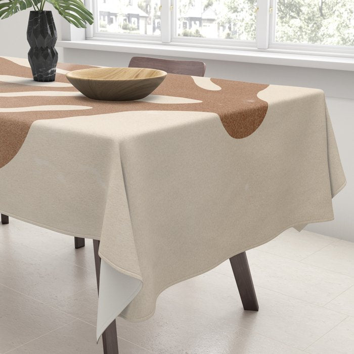 Coral Leaf: Matisse Taupe Brown Edition Tablecloth Gallery Image 3