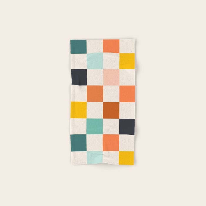Check mate - earthy Bath Towel Gallery Image 1