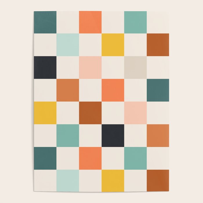 Check mate - earthy Poster Gallery Image 1