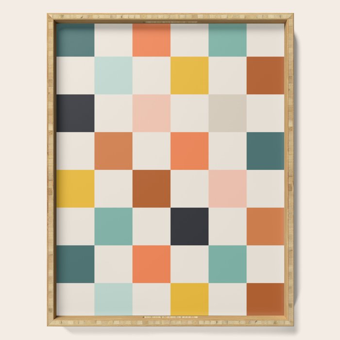 Check mate - earthy Serving Tray Gallery Image 1