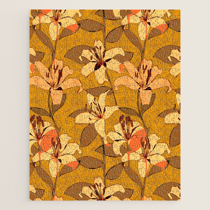Tiger Lily (ORANGE-RED) Jigsaw Puzzle Gallery Image 1
