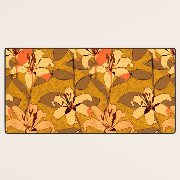 Tiger Lily (ORANGE-RED) Desk Mat Gallery Image 3