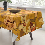 Tiger Lily (ORANGE-RED) Tablecloth Gallery Image 3
