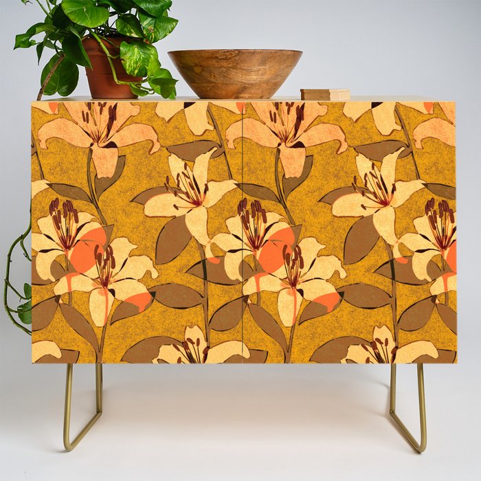 Tiger Lily (ORANGE-RED) Credenza Gallery Image 1