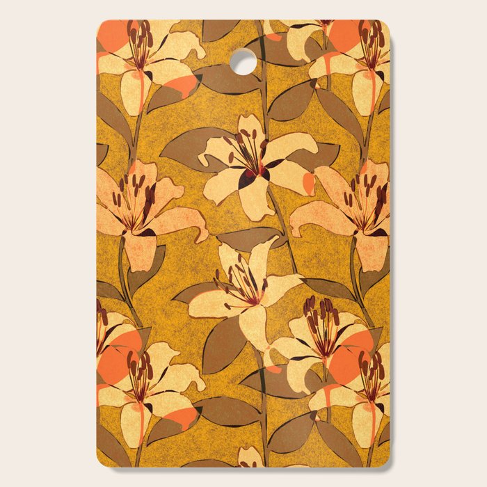 Tiger Lily (ORANGE-RED) Cutting Board Gallery Image 1